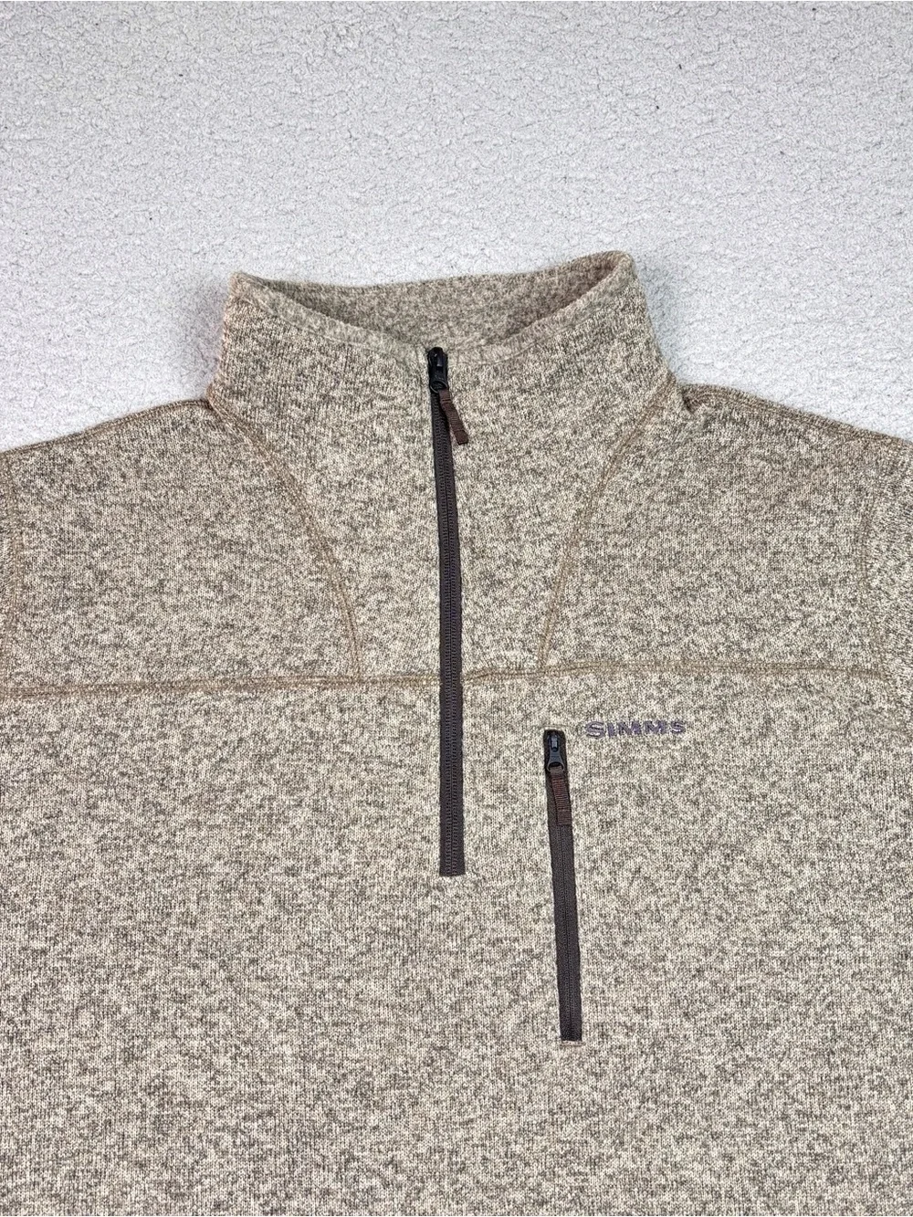 SIMMS Fishing Sweater Men's Size XXL Fleece 1/4 Zip Pullover Outdoor